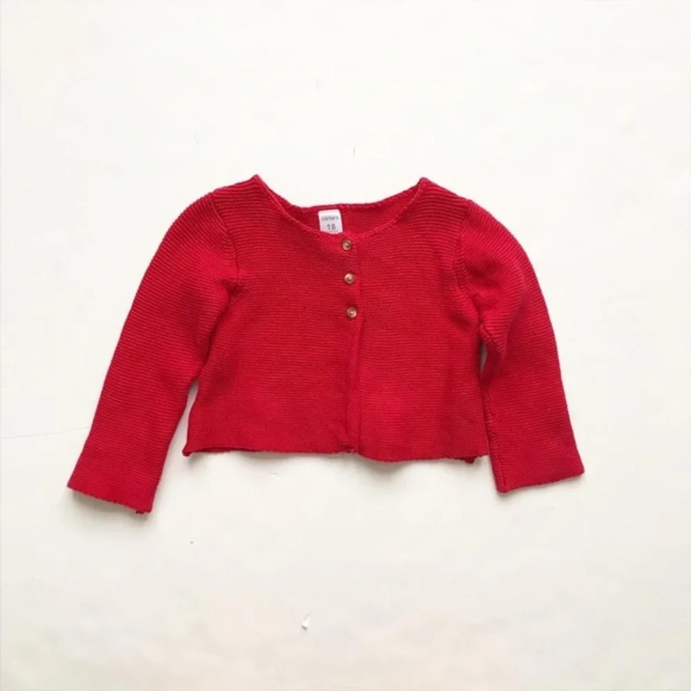 Carters red knit cardigan VGUC 18 months
